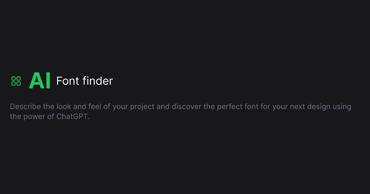 AI Font finder