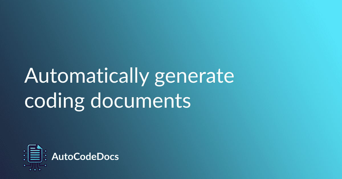 AutoCodeDocs