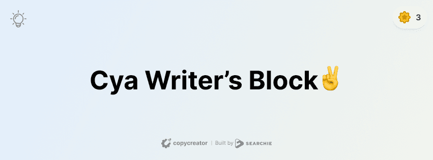 Idea Generators - Copy Creator