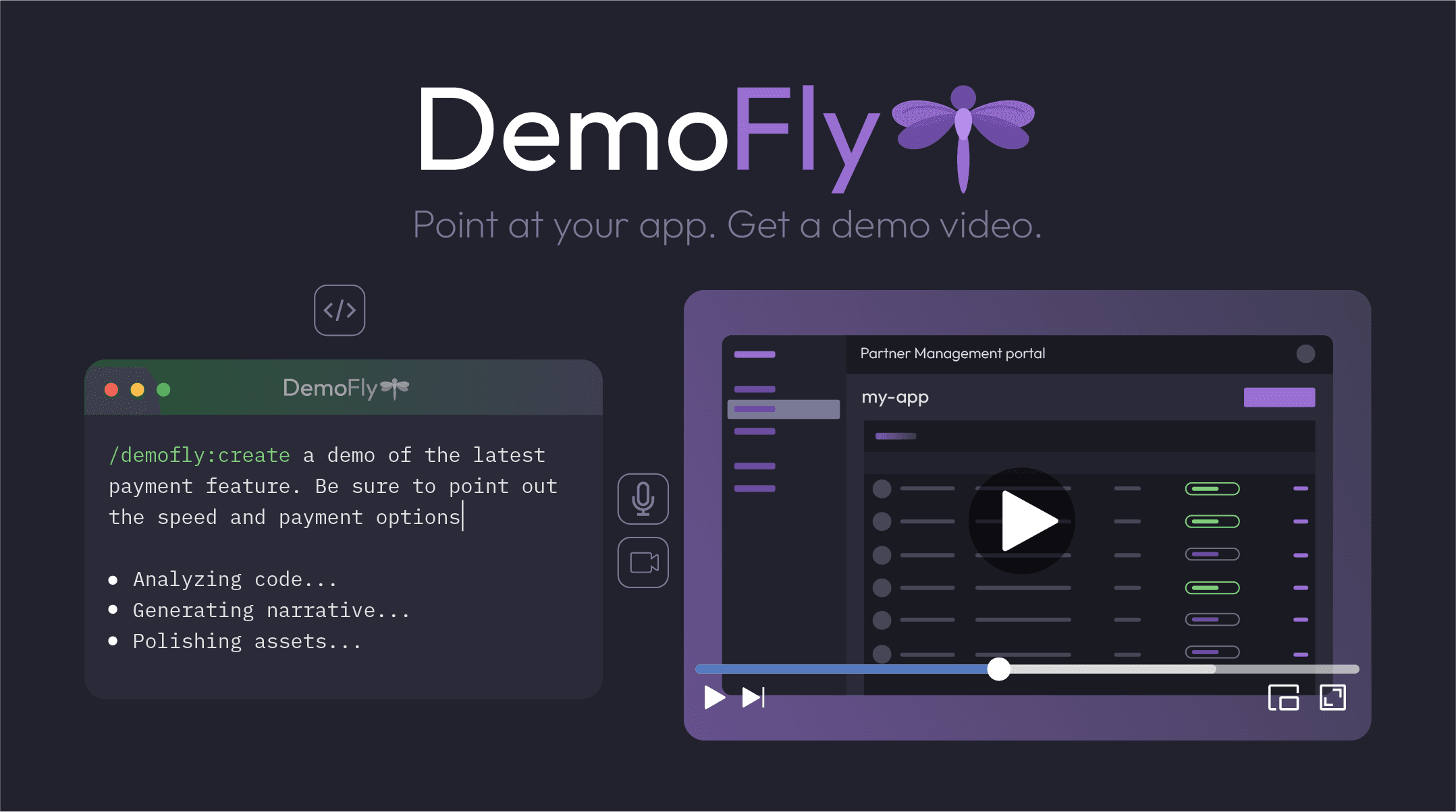 Get a demo video with AI voiceover using DemoFly