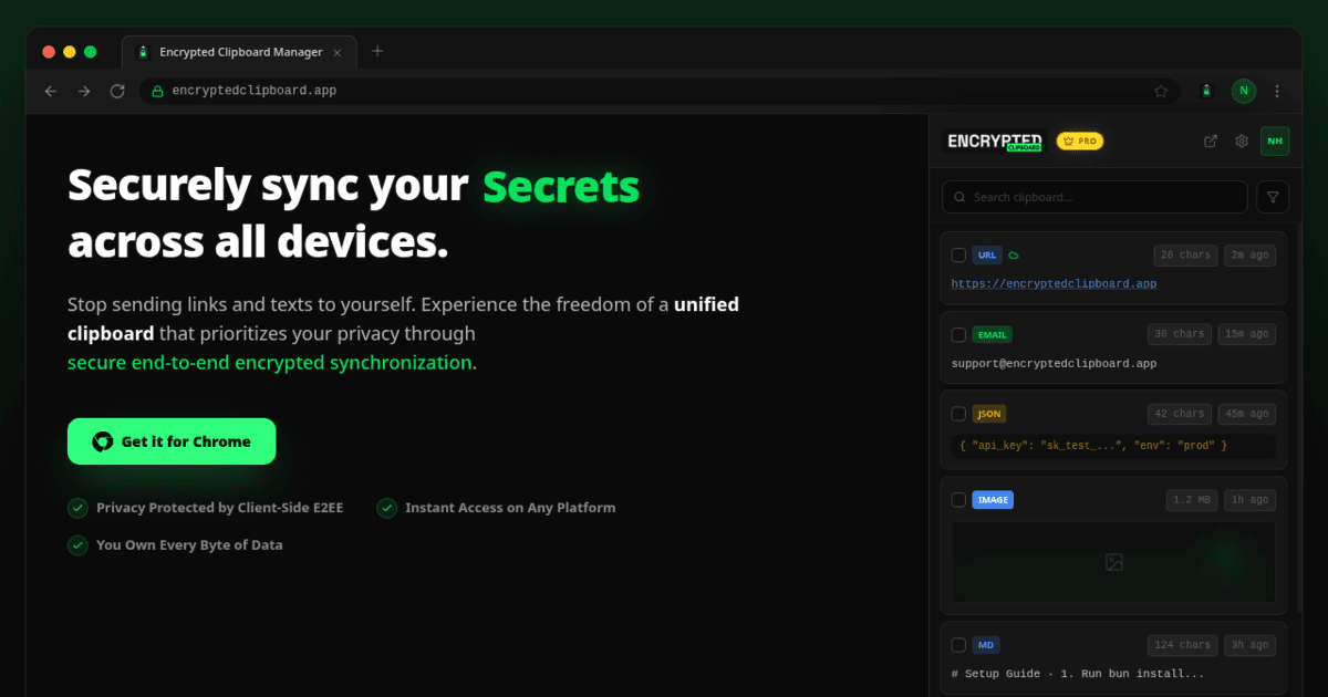 Encrypted Clipboard Manager