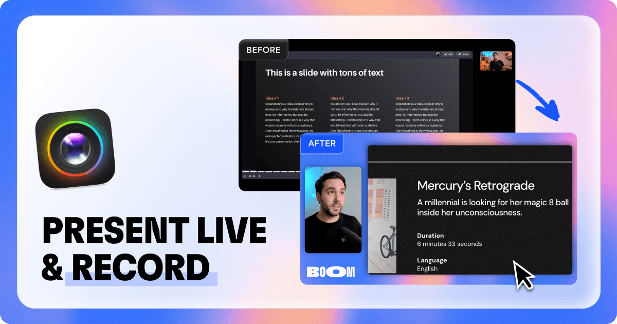 Boom for Mac: Present & Record Like a Pro