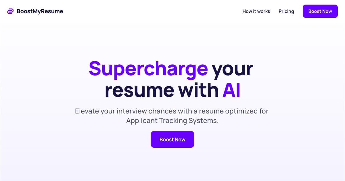 BoostMyResume