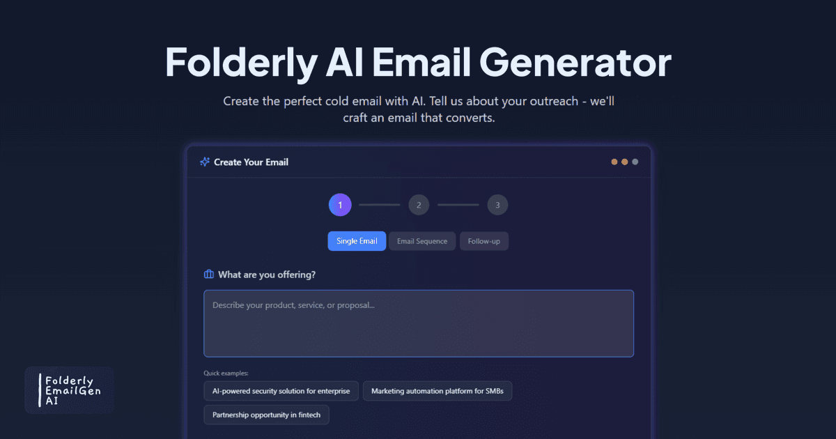 Folderly EmailGen AI