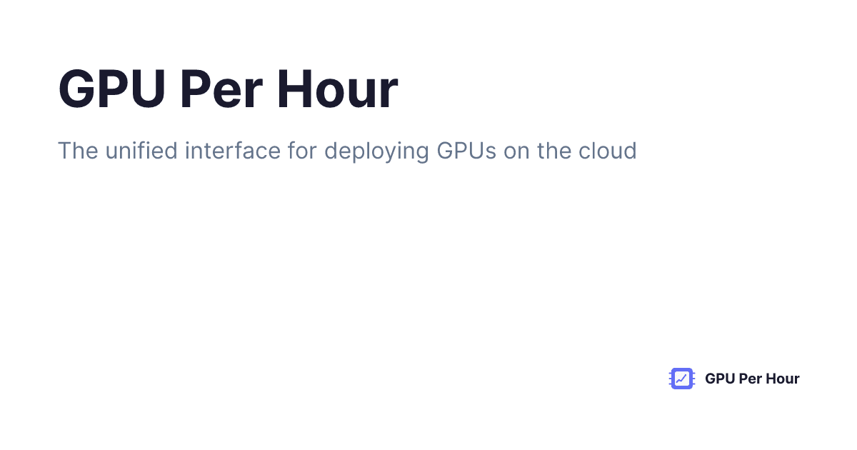 GPU Per Hour