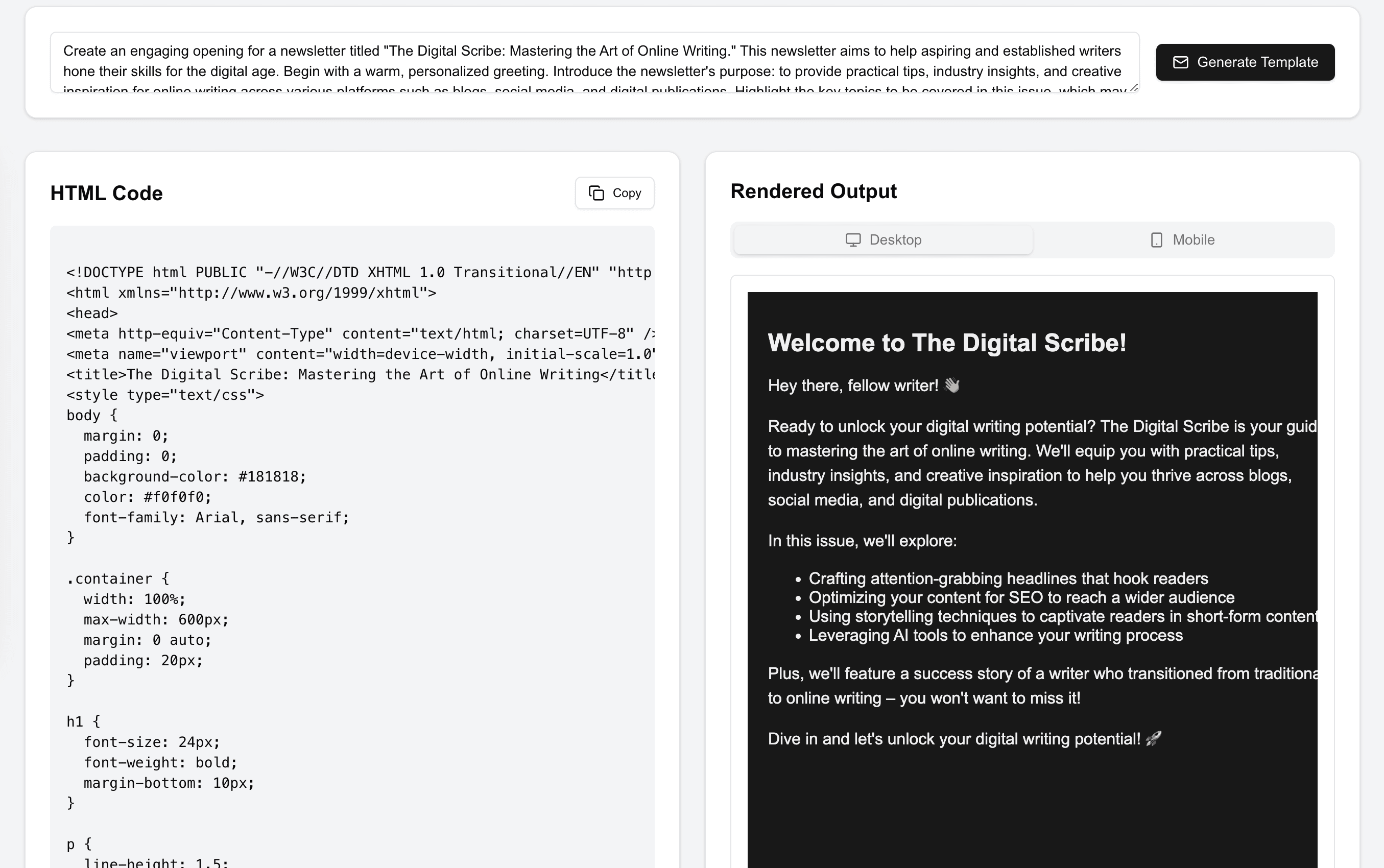 HTML Email