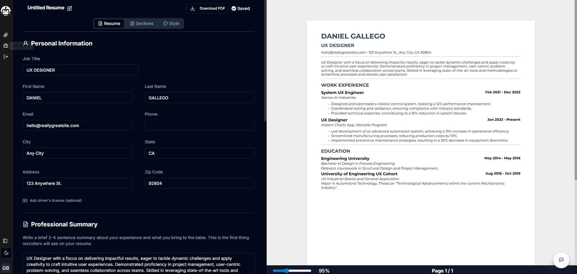 JobScoutly — Free ATS Resume Builder