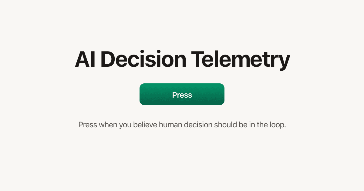 Human Should Decide Button
