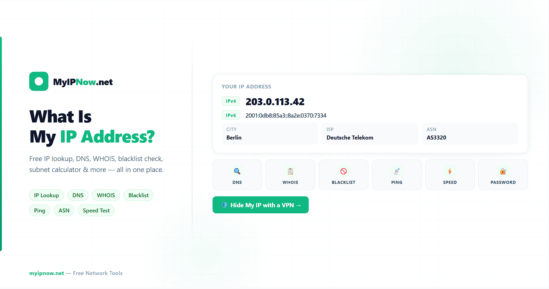 MyIPNow - IP & Network Tools