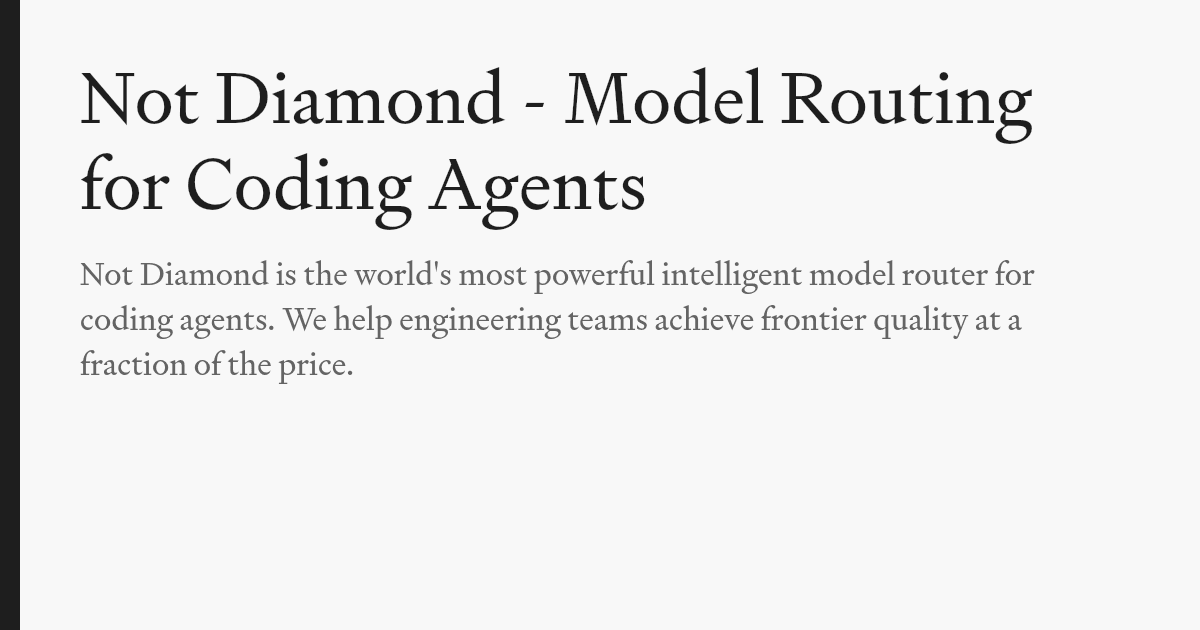 Not Diamond