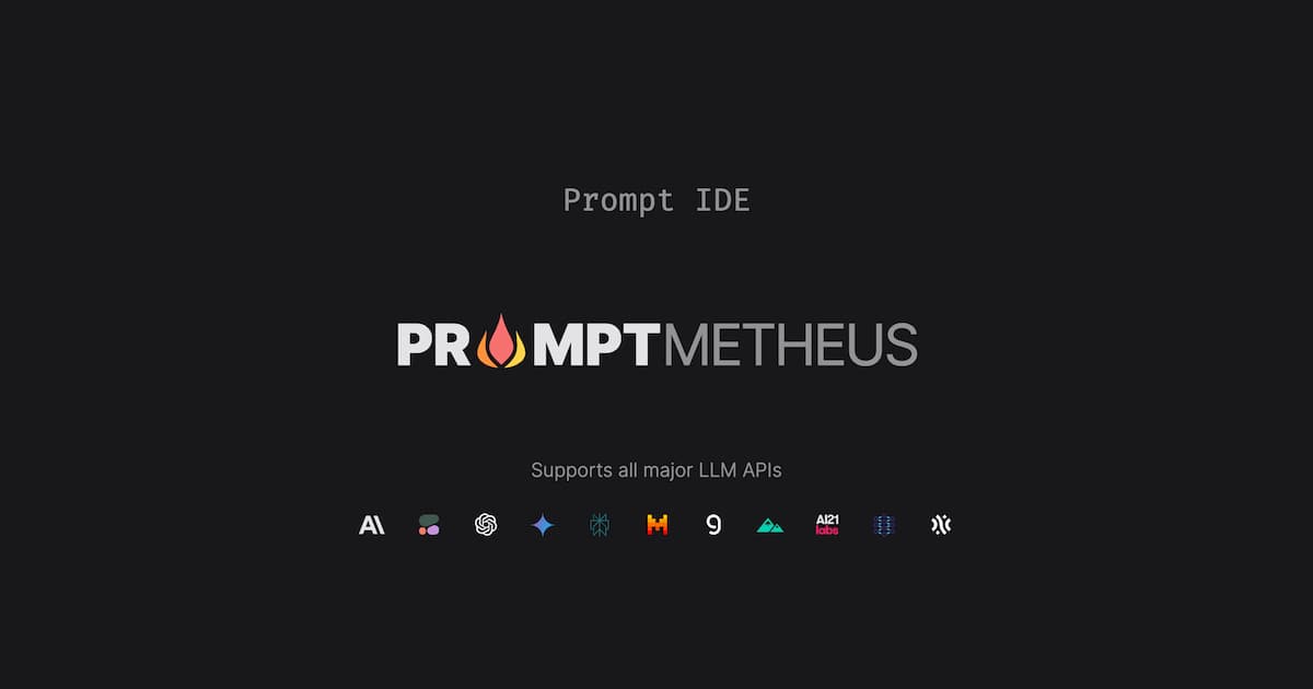PROMPTMETHEUS · Prompt Engineering IDE