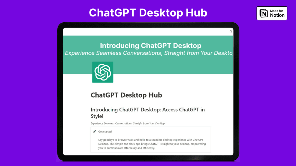 ChatGPT Desktop Hub