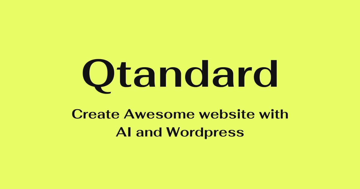 Qtandard:  AI Wordpress Websites Builder