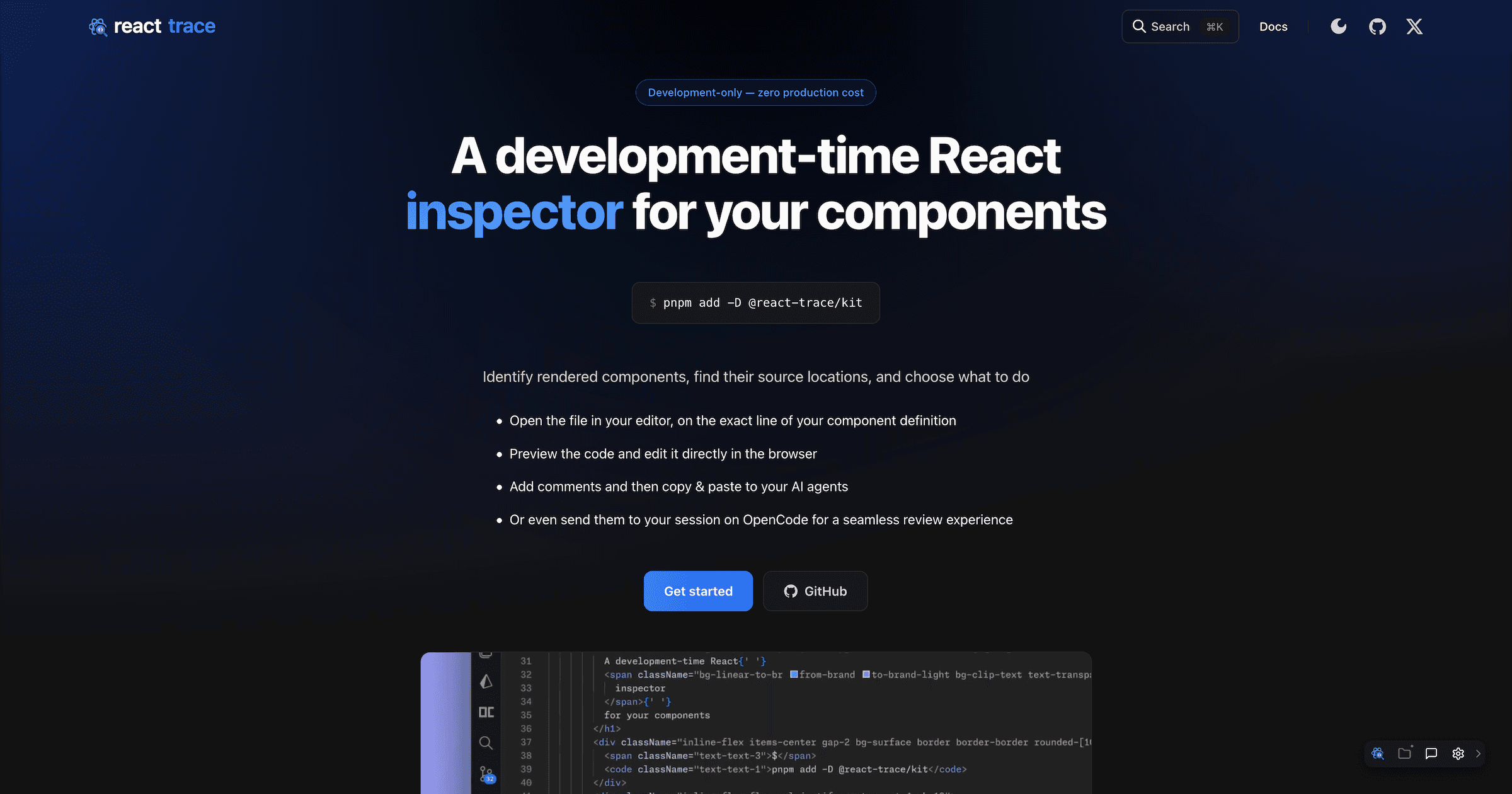React Trace