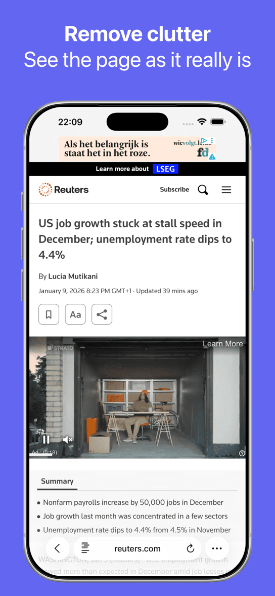 Clarity Reader for Safari