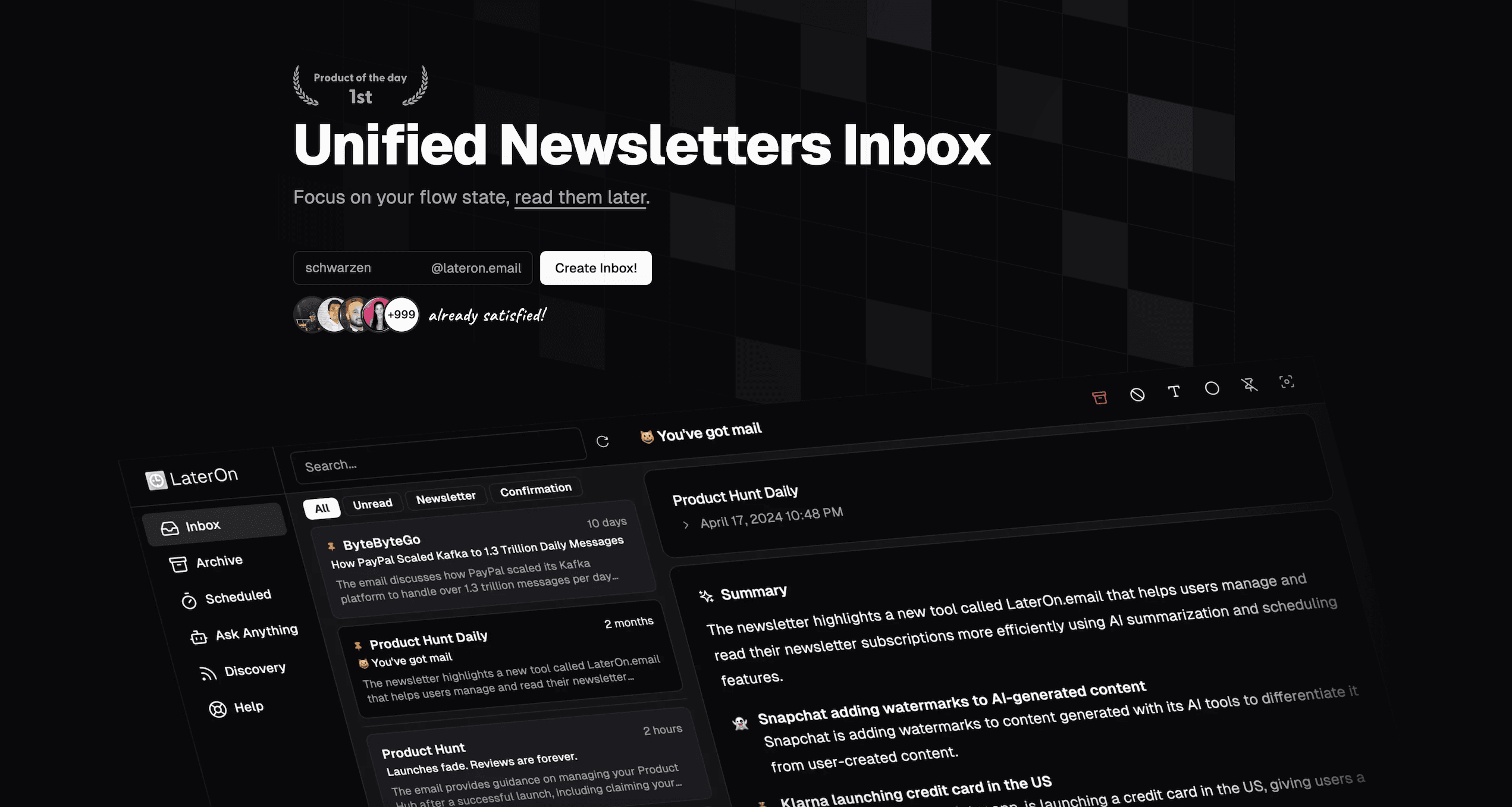 Lateron.email