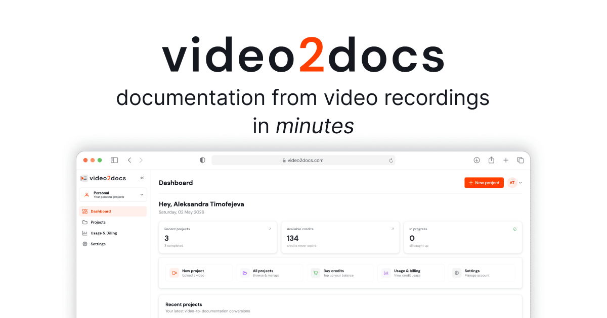 video2docs