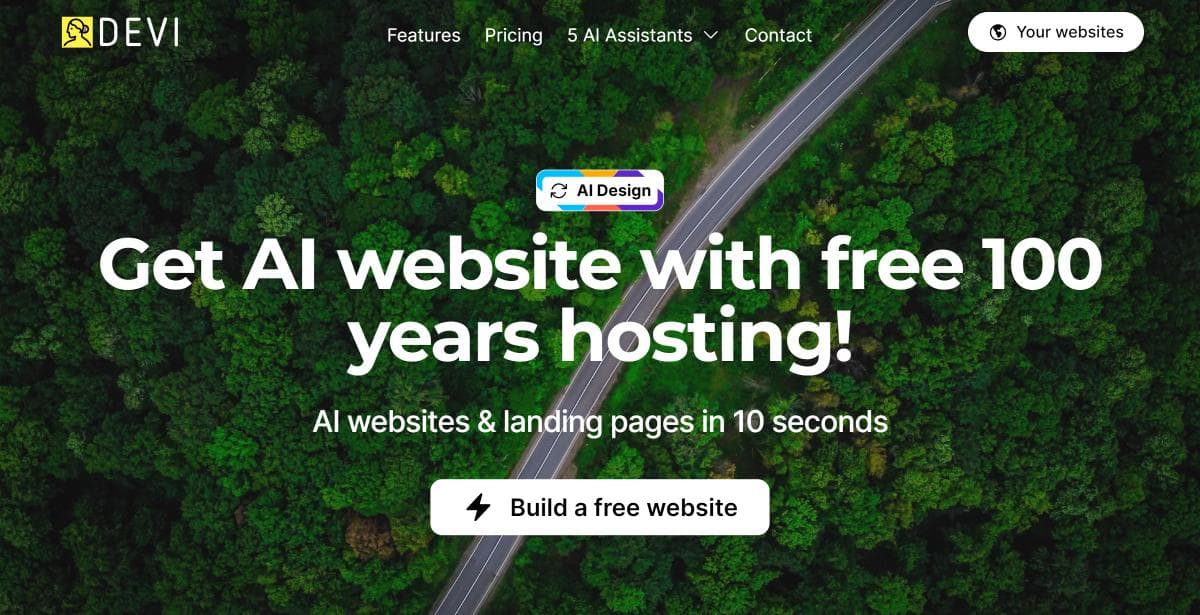 AI Landing Page Builder - Devi