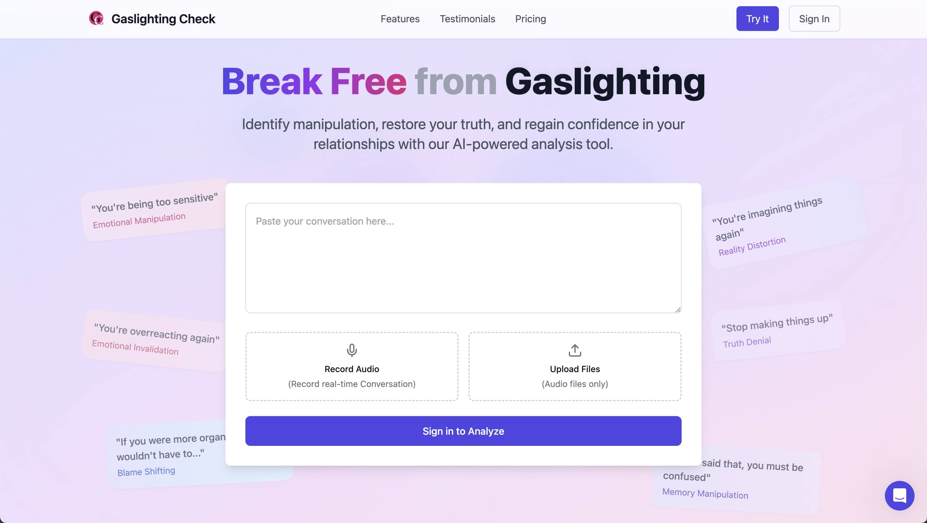 Gaslighting Check